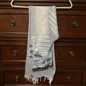 Flying Monkey Faded Blue Ripped Jeans